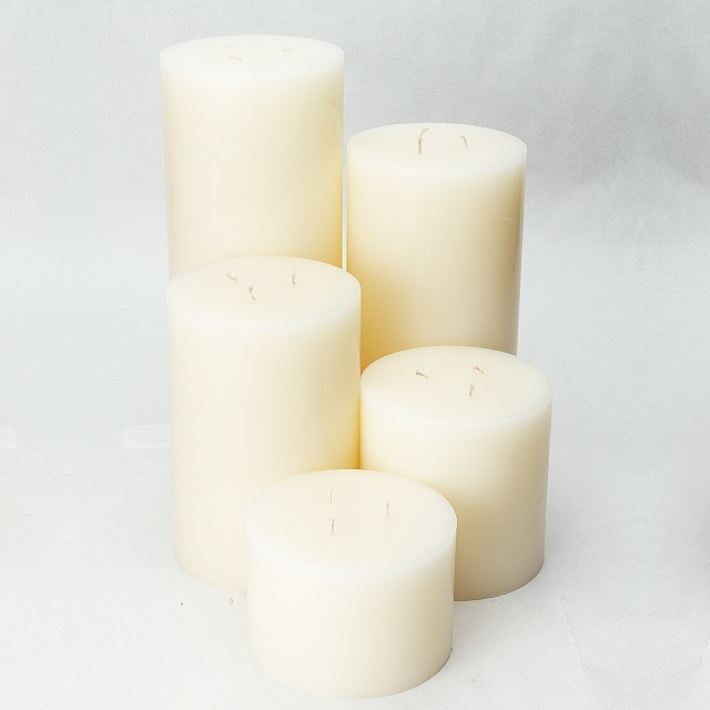 Unscented Pillar Candles